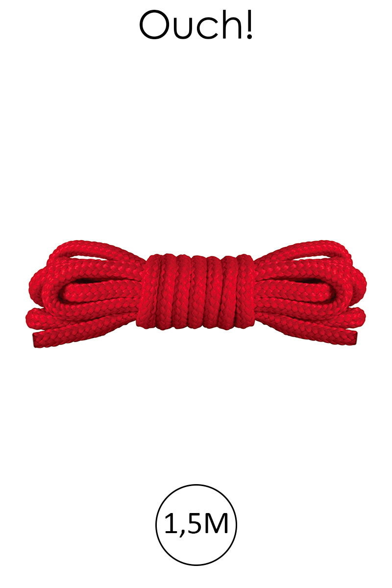Mini corde de bondage 1,5m rouge