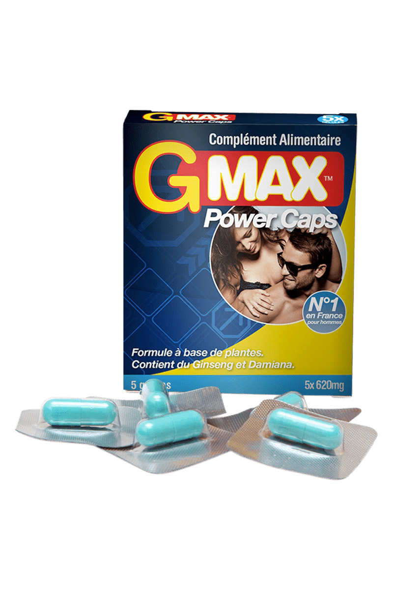 Stimulant Power Caps pour homme 5 gélules