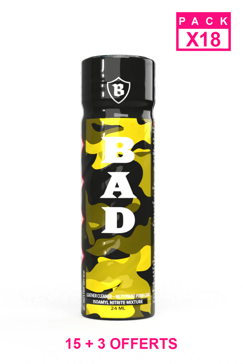Pack 15 Poppers Bad 24ml + 3 offerts