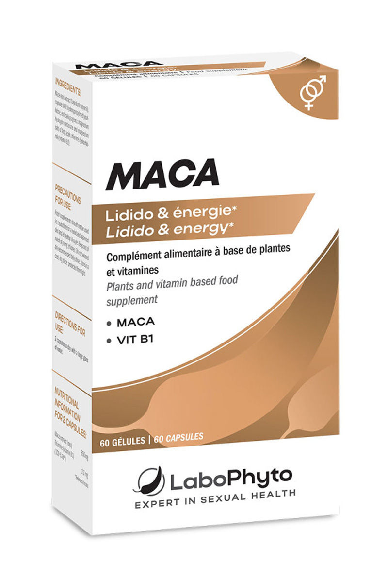Aphrodisiaque Maca boost désir sexuel 60 gélules