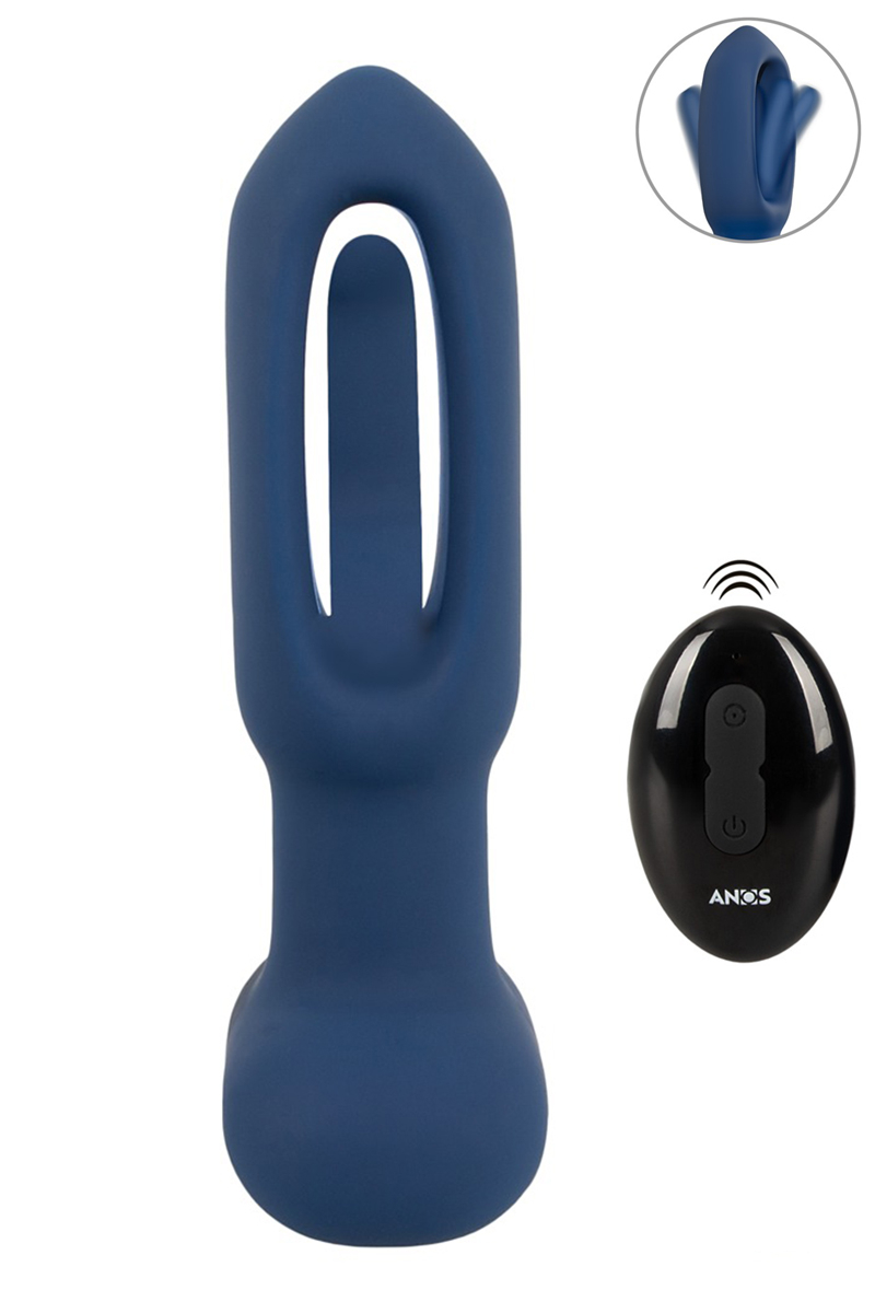 Plug anal vibrant avec langue oscillante