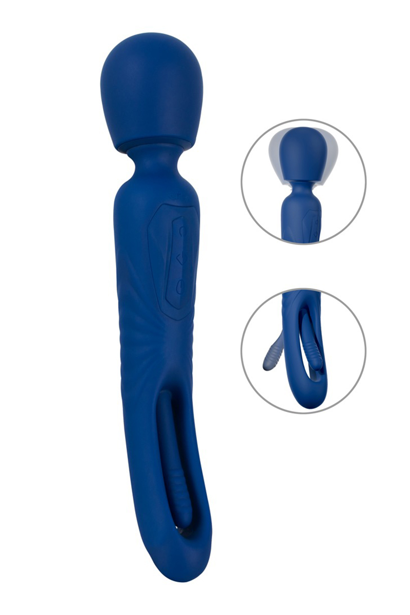 Vibromasseur Wand réversible avec langue vibrante