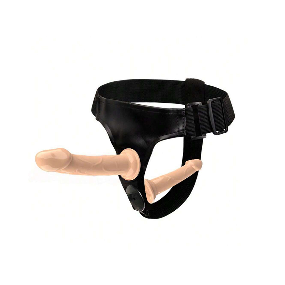 Ceinture harnais ajustable avec double Gode pour couple Ceinture harnais ajustable avec double Gode pour couple