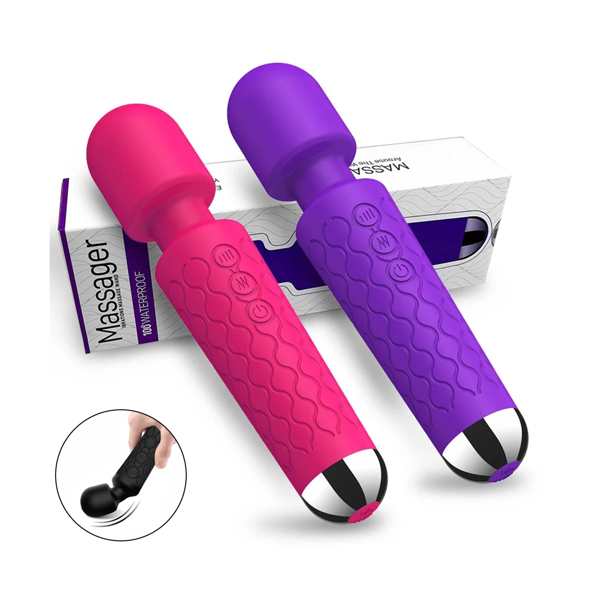 Mini vibromasseur externe Wand rechargeable Mini vibromasseur externe Wand rechargeable
