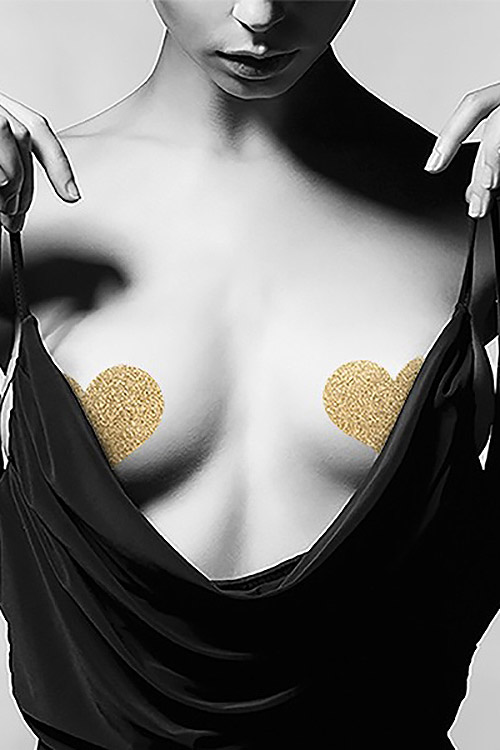 Bijoux de seins Flash Coeur or – Image 2