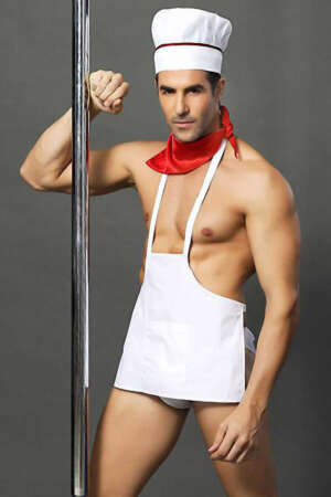 Tenue de cuisinier sexy 4 pièces