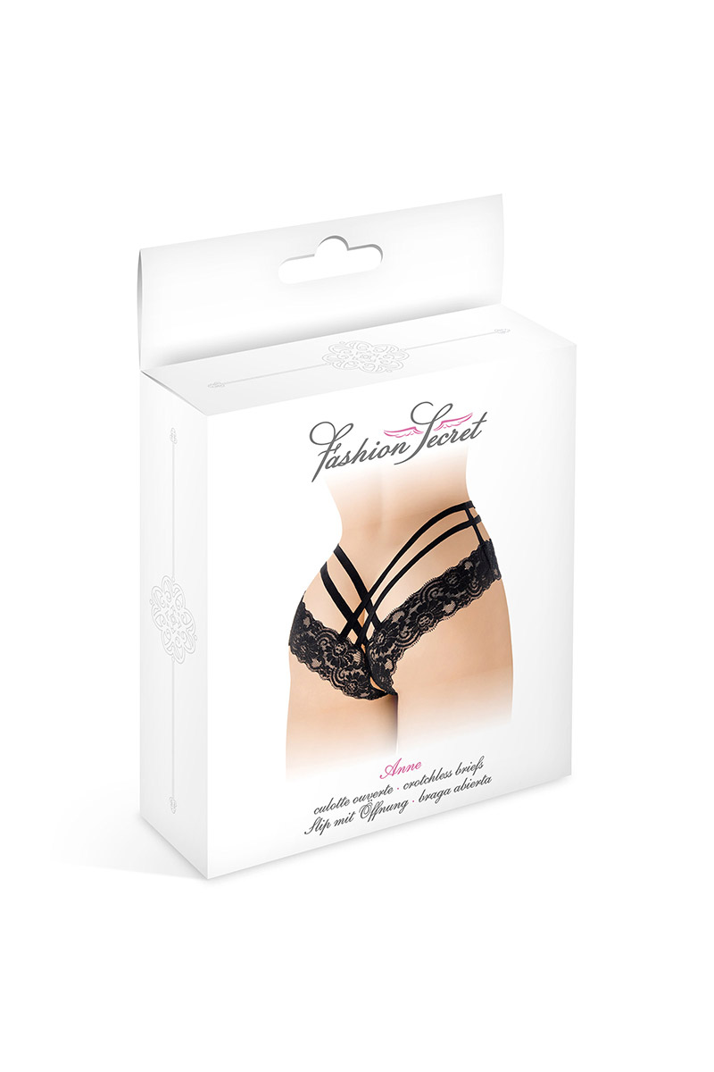 Tanga ouvert Anne noir – Image 3