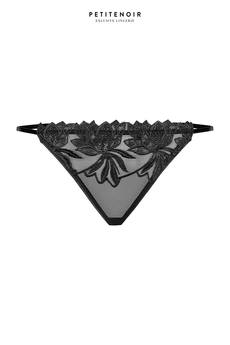 Slip échancré tulle et broderies – Image 3