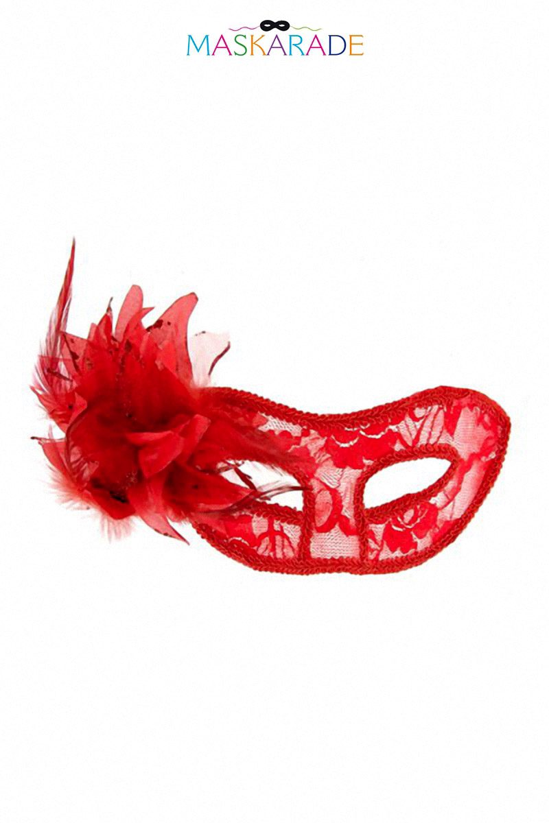 Loup semi-rigide La Traviata rouge