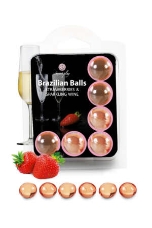6 Brazilian Balls Fraise et champagne