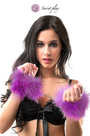 Menottes marabou violet