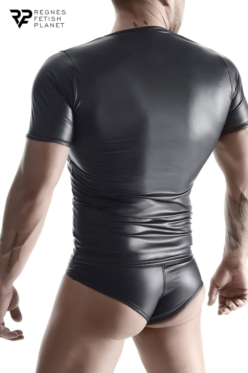 T-shirt wetlook noir – Image 2