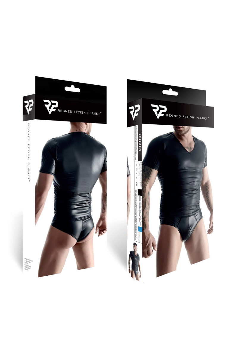 T-shirt wetlook noir – Image 5