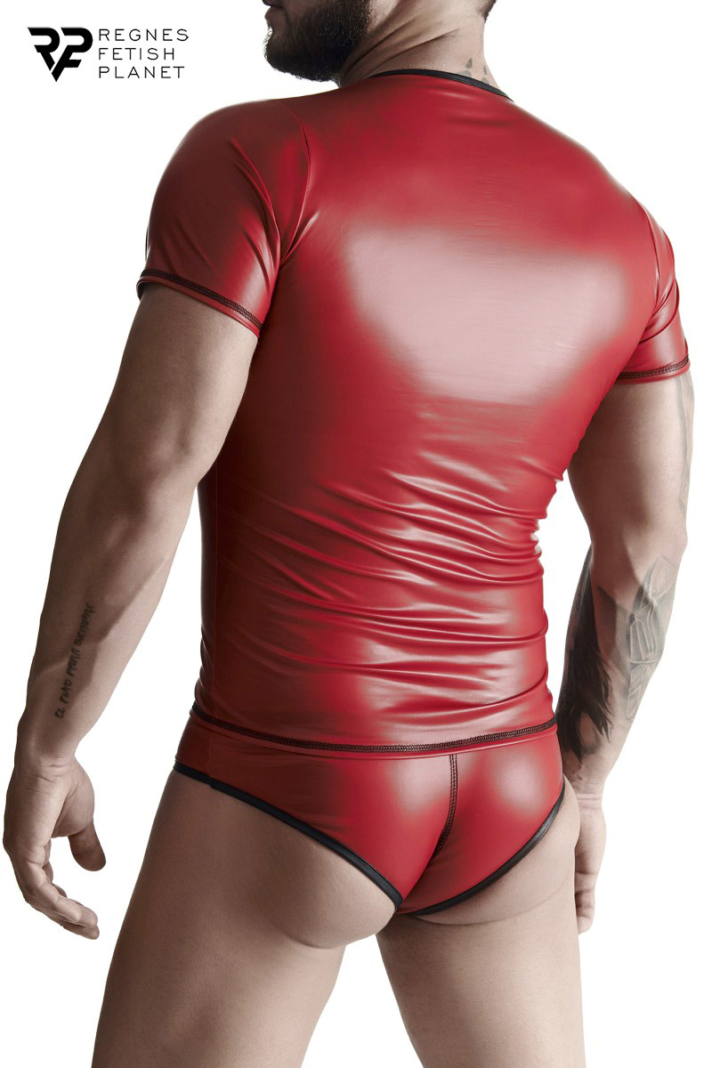 T-shirt wetlook rouge – Image 2