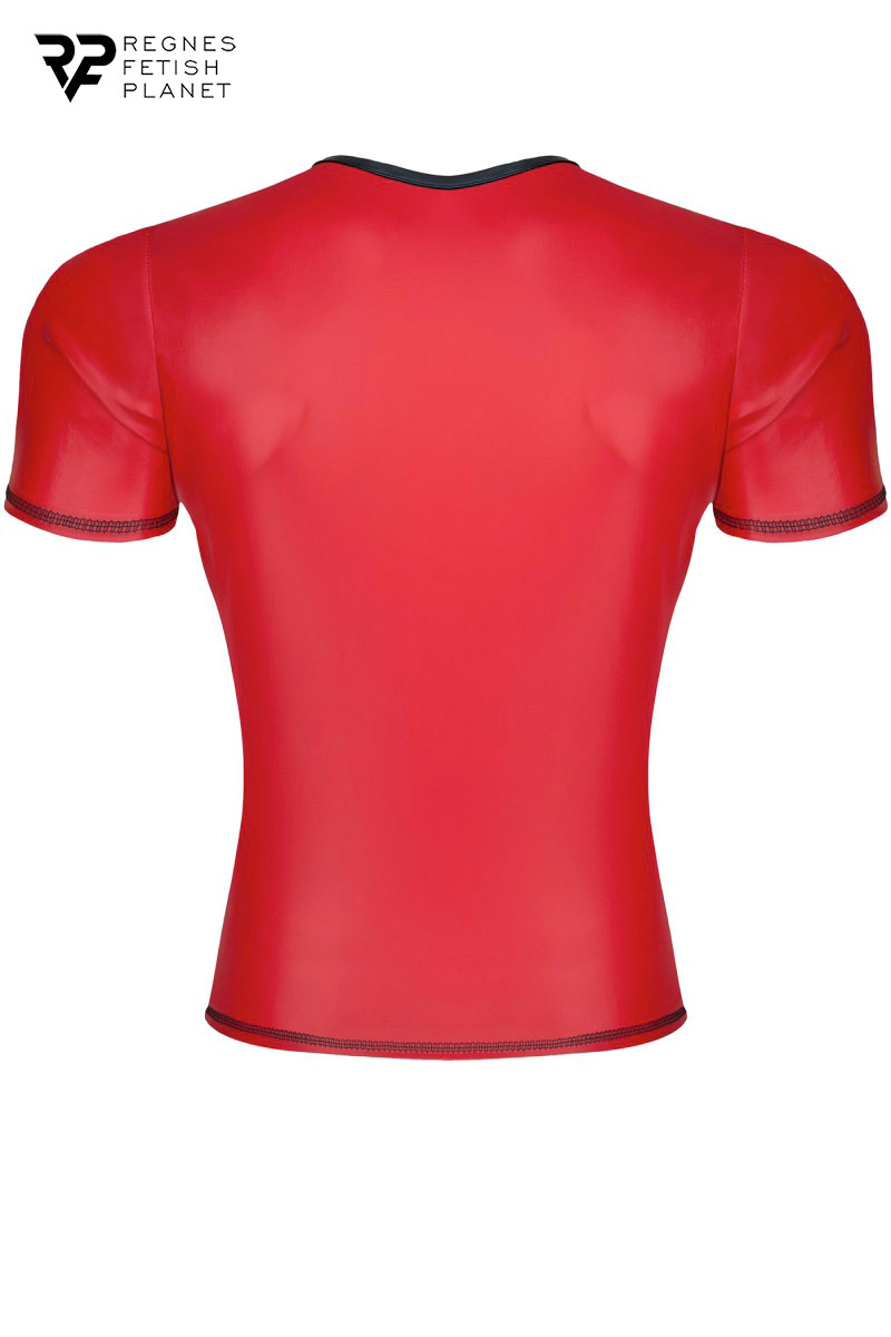 T-shirt wetlook rouge – Image 4