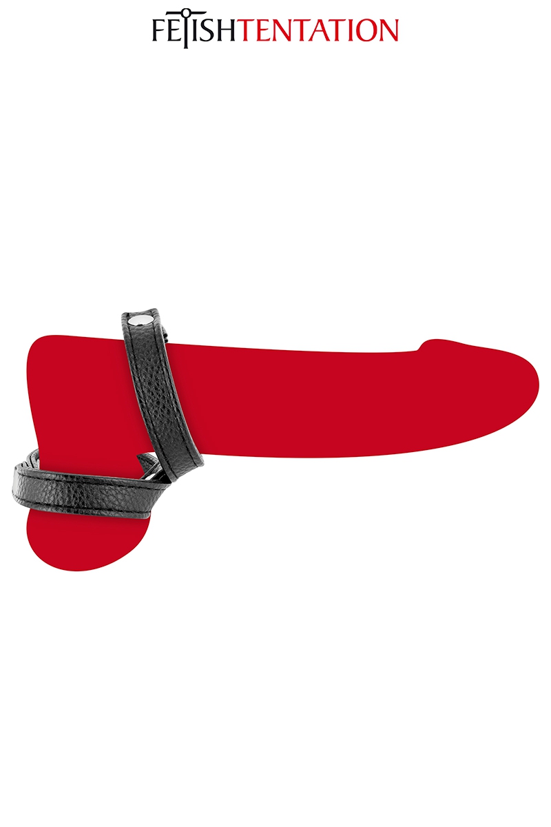 Double cockring simili cuir – Image 2