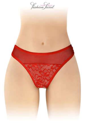 Tanga rouge ouvert Ava