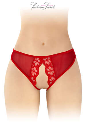 Culotte rouge ouverte Ambre