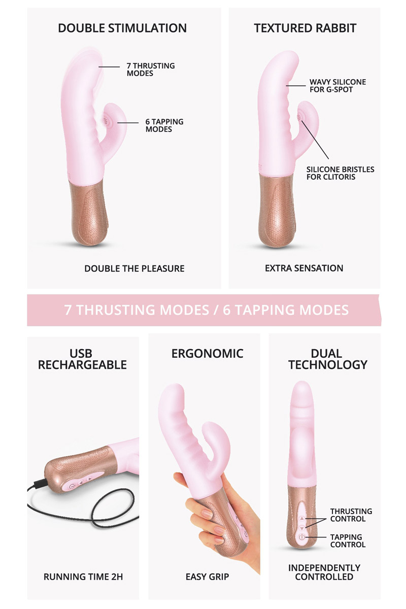 Vibromasseur Rabbit Sassy Bunny rose – Image 4