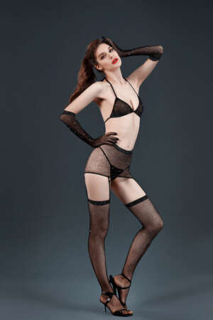 Ensemble résille et strass N°20