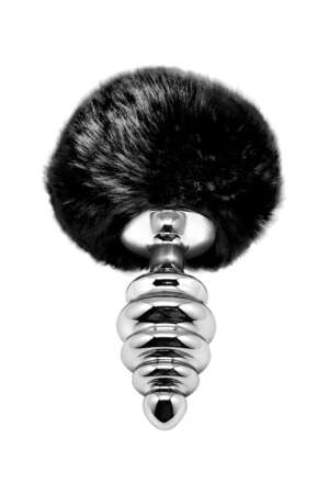 Plug métal Fluffy Twist taille M noir