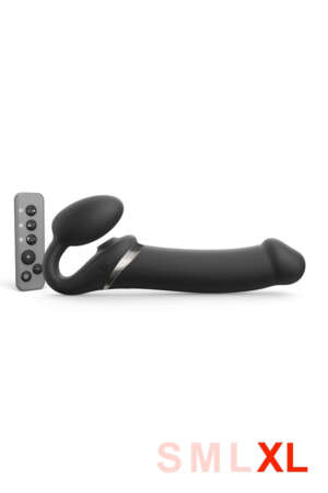 Gode ceinture anatomique télécommandé Multi Orgasm noir XL