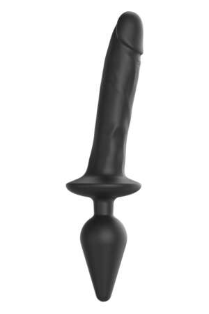 Plug anal Gode 2 en 1 Switch Semi-Realistic noir XXL
