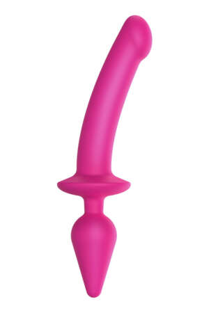 Plug anal Gode 2 en 1 Switch Semi-Realistic rose XXL