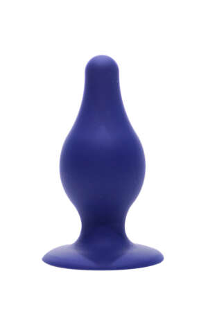 Plug anal double densité 9 cm bleu