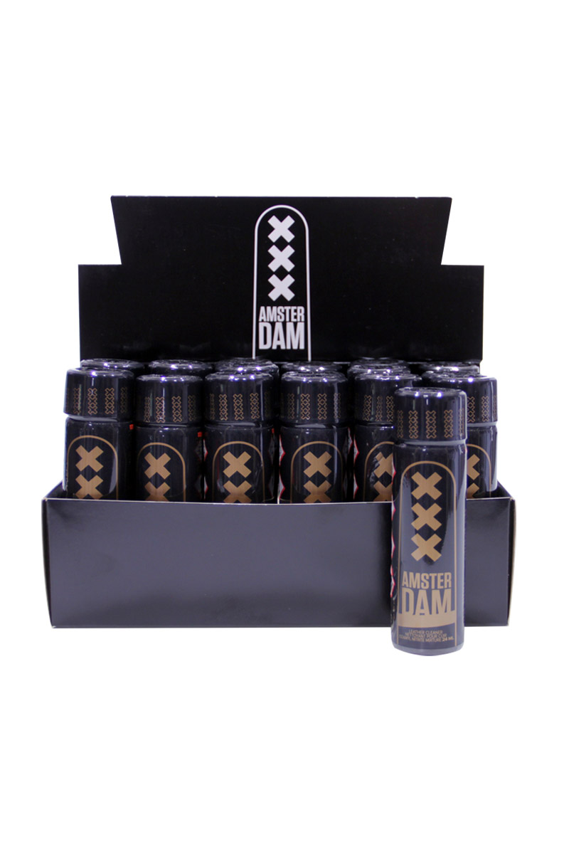 Box 18 poppers Amsterdam XXX Black Label Amyl 24ml