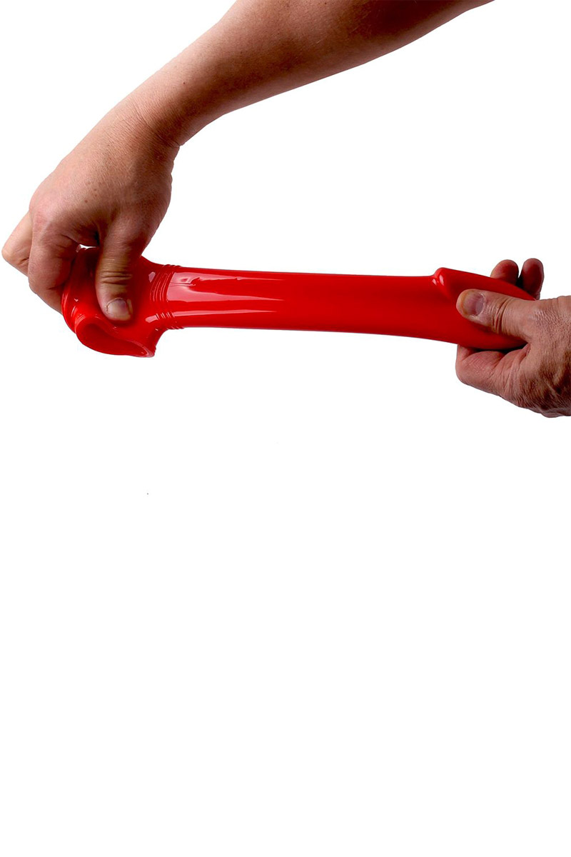 Gaine de pénis semi-réaliste rouge – Image 3