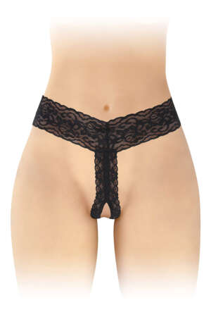 String ouvert Anita noir