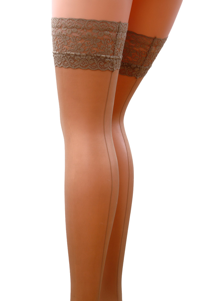 Bas couture ST022 17 deniers beiges
