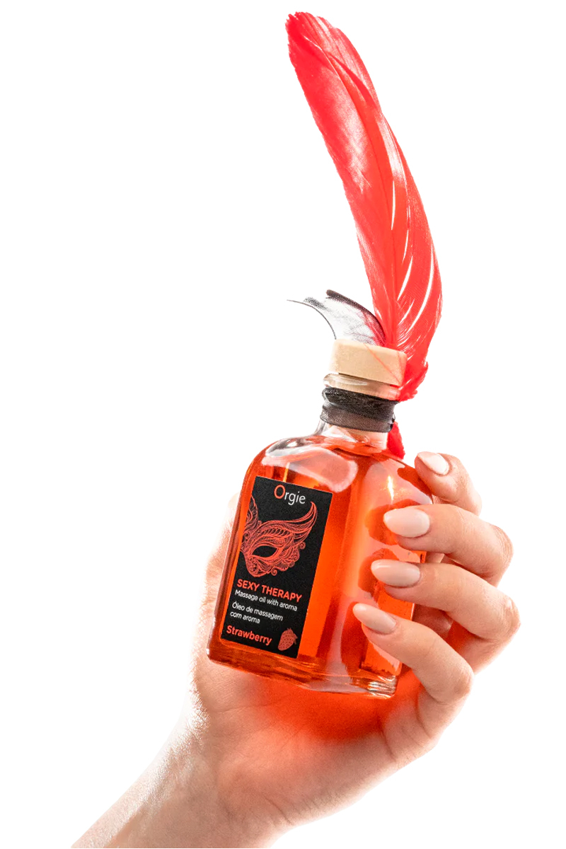 Huile de massage embrassable Sexy Therapy fraise – Image 4