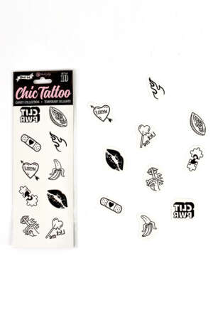 10 tatouages temporaires Candy Collection