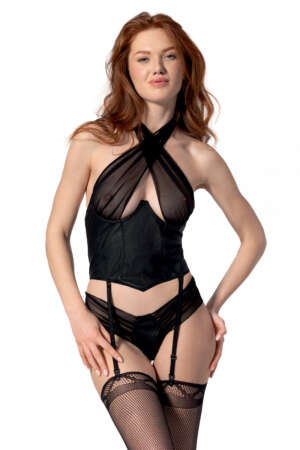 Guêpière en faux cuir Kesmina