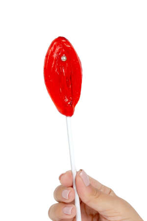Sucette vulve fraise