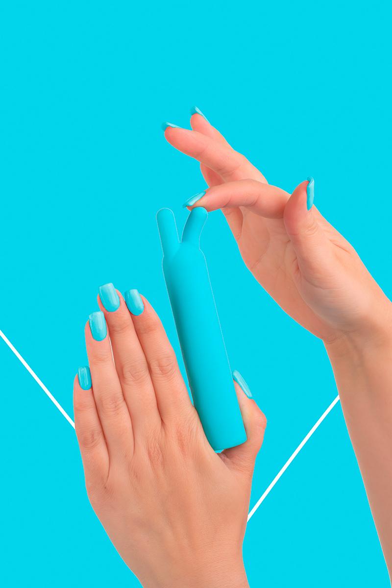 Mini Vibromasseurmasseur rechargeable BlissStars bleu – Image 3