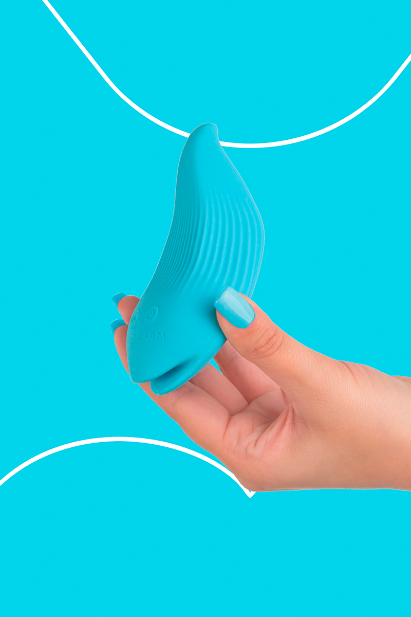 Mini Vibromasseurmasseur rechargeable DelightfulWave bleu – Image 3