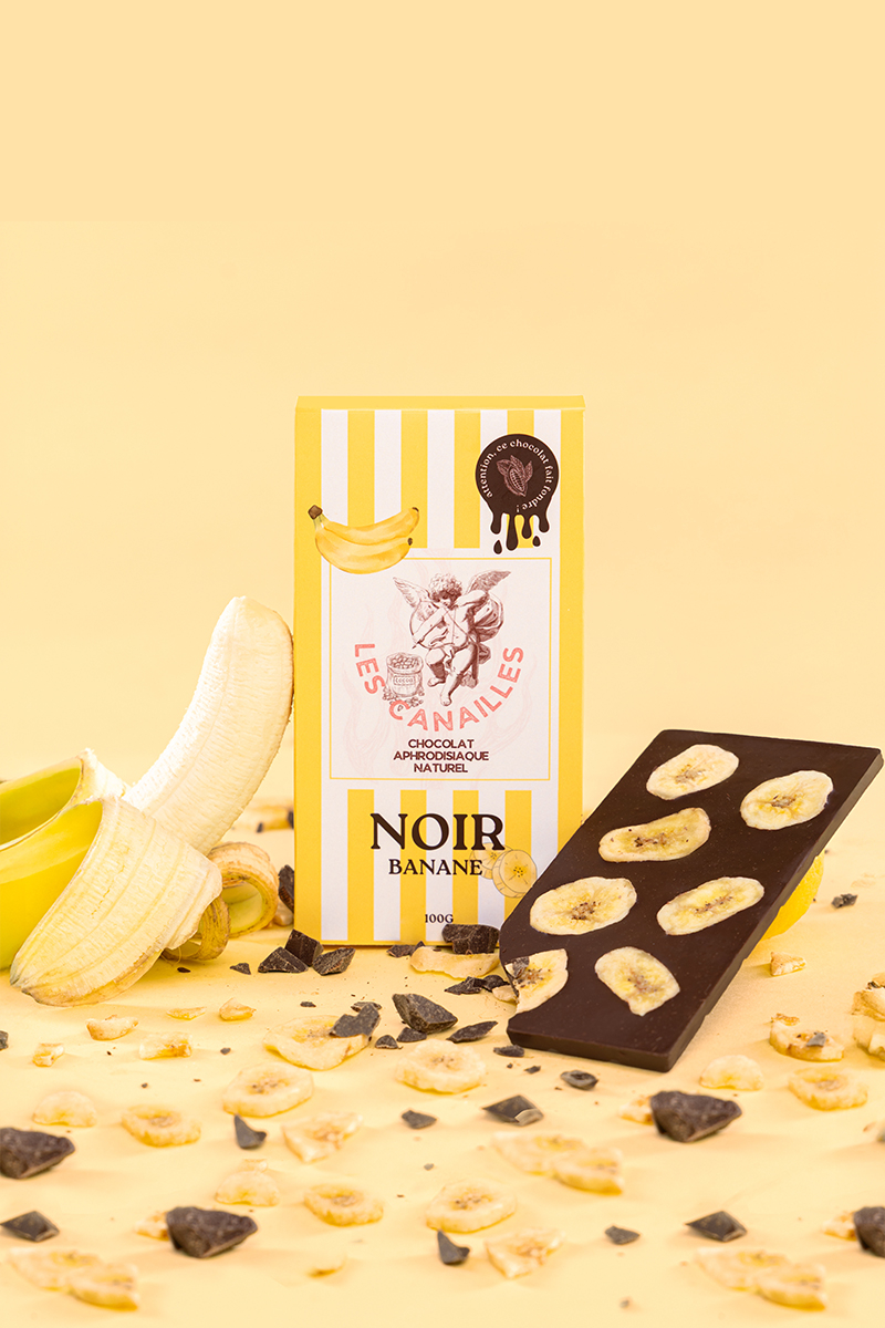 Chocolat noir banane Tablette 100g – Image 2