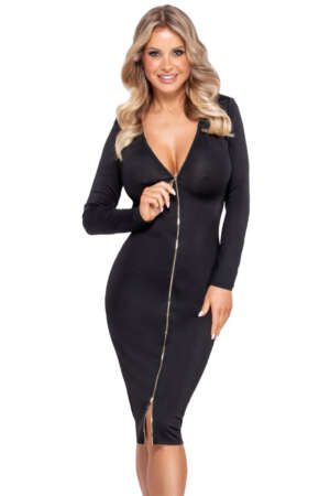 Robe noire à manches longues