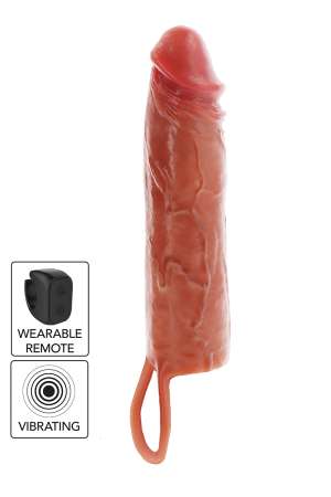 Gaine de pénis vibrante 20 cm