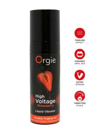 Gel stimulant et embrassable High Voltage Liquid Vibrator fraise